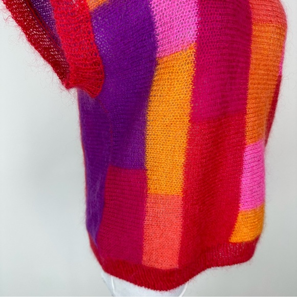 Vintage Renee Tener for Jeanne Pierre Colorful Mohair Blend Sweater Size Med Pet - Picture 6 of 14